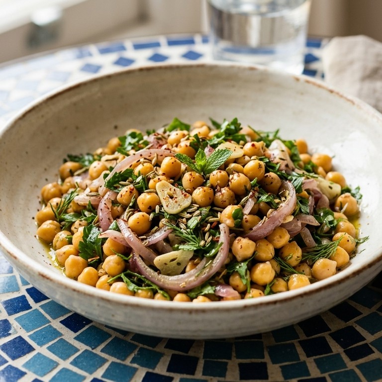 Oriëtaalse kikkererwtensalade