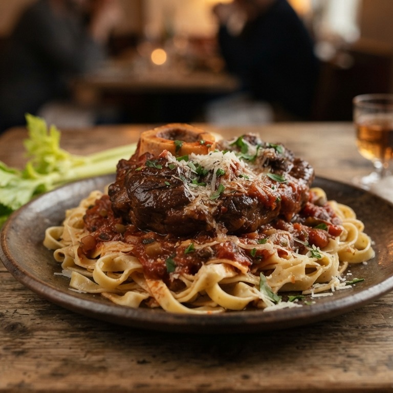 Osso bucco met pasta