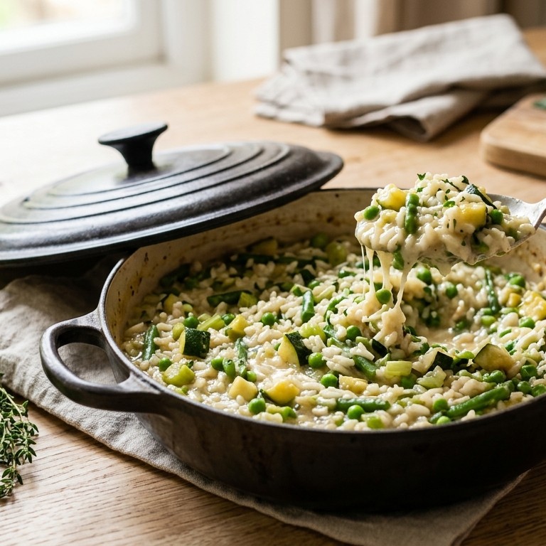 Ovenrisotto met groene groenten