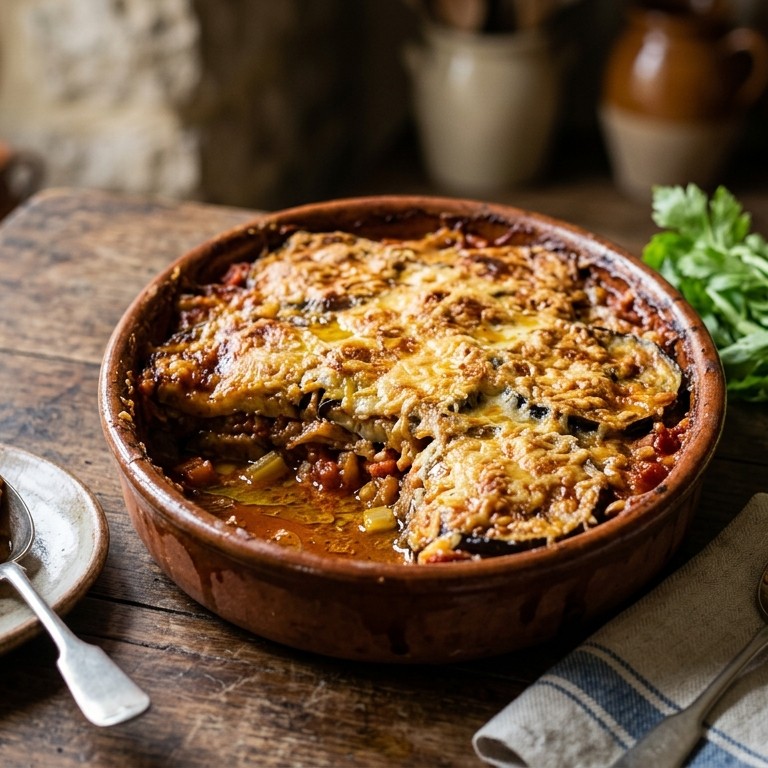 Ovenschotel aubergine