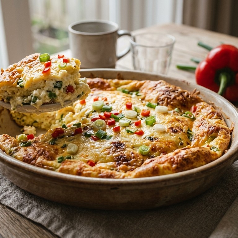 Ovenschotel van ei met Hüttenkäse