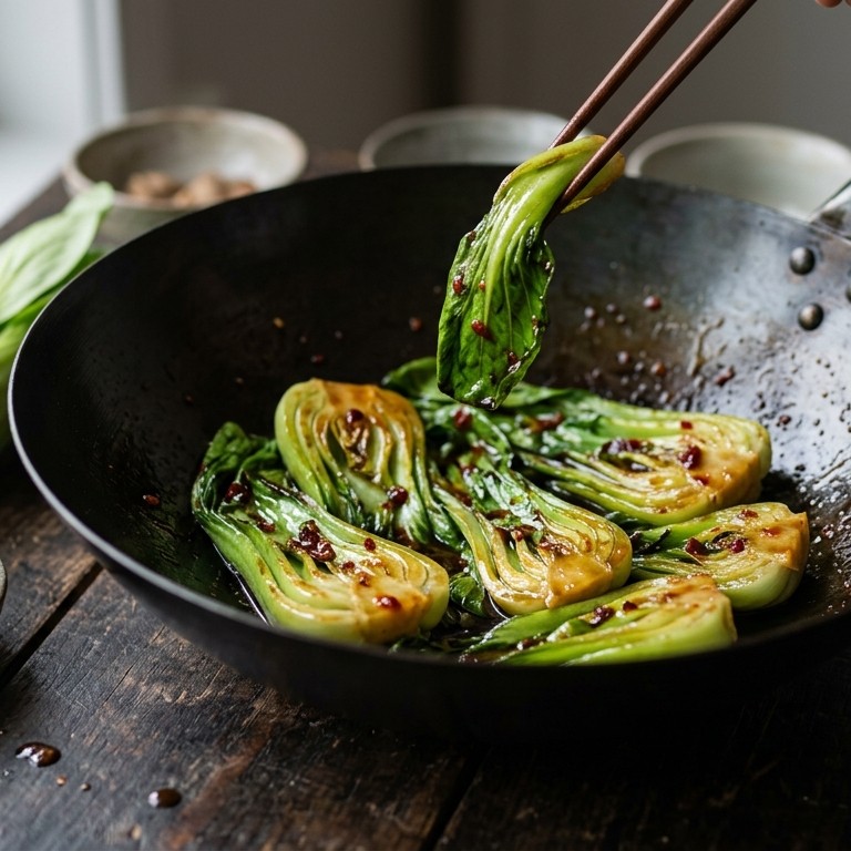 Paksoi met sambal en hoing