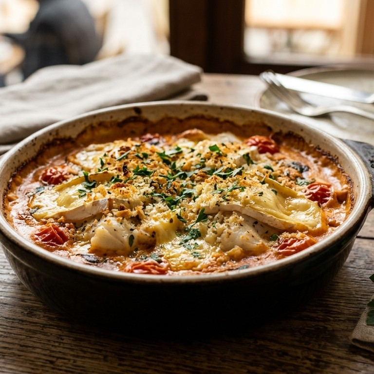 Pangafilet met camembert