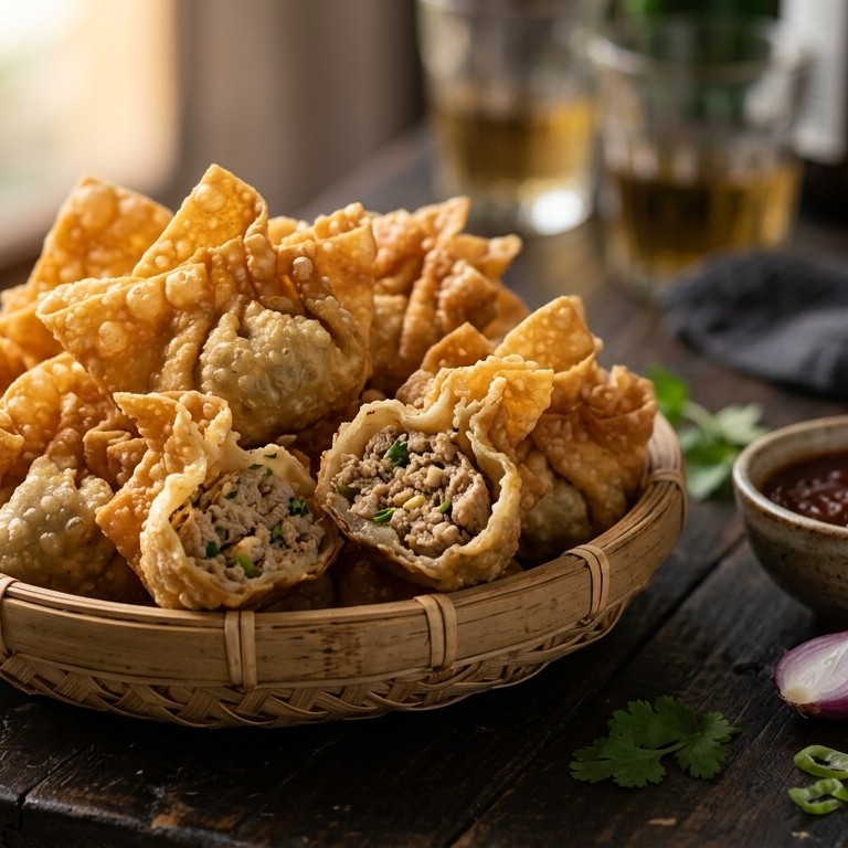 Pangsit Cincang (gefrituurde gehakhapjes)