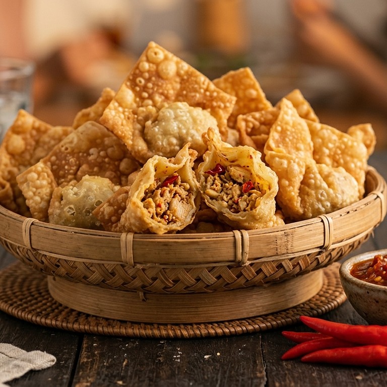 Pangsit pedis (pittige pangsit)