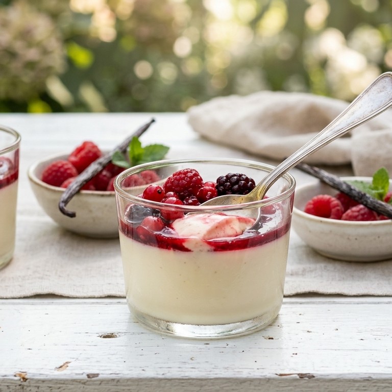 Panna Cotta met rood fruit