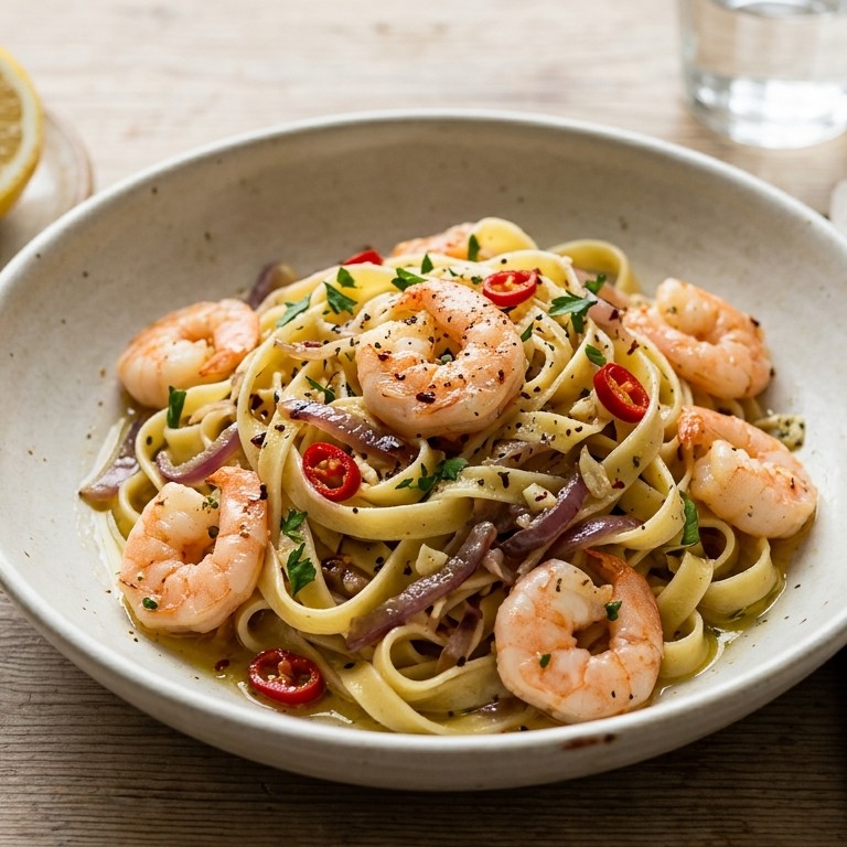 Pasta met garnalen
