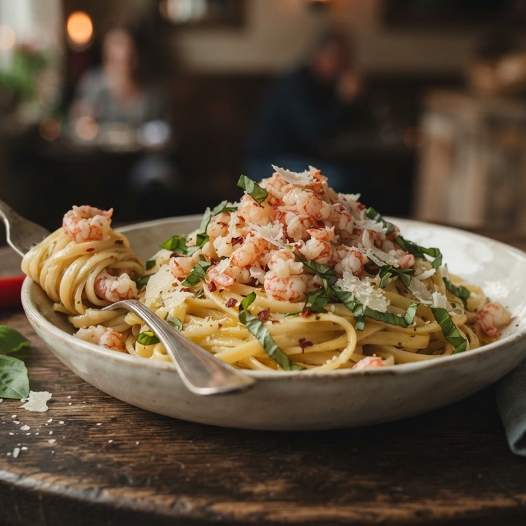 Pasta met rivierkreeftjes