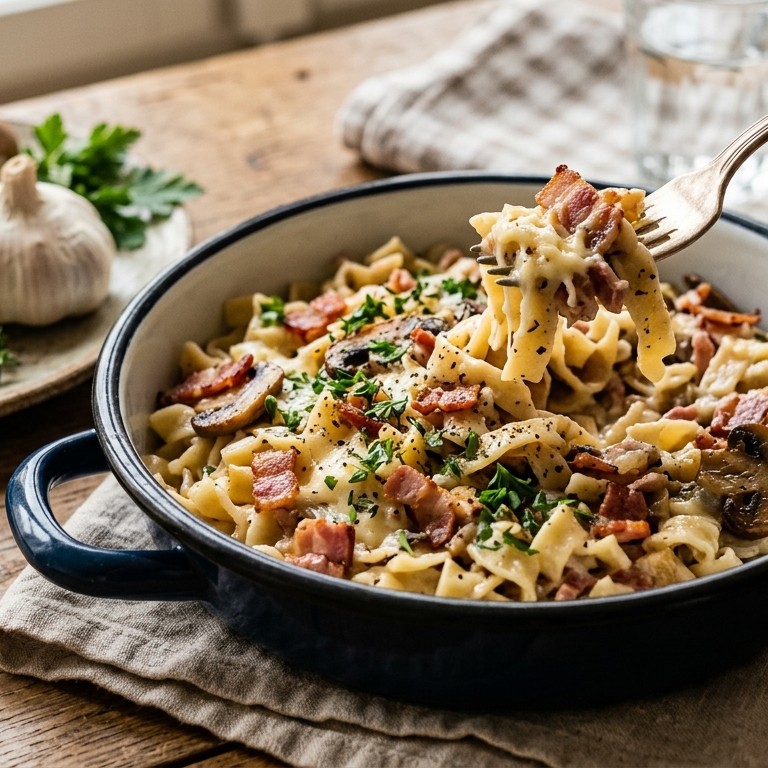Pasta met spek