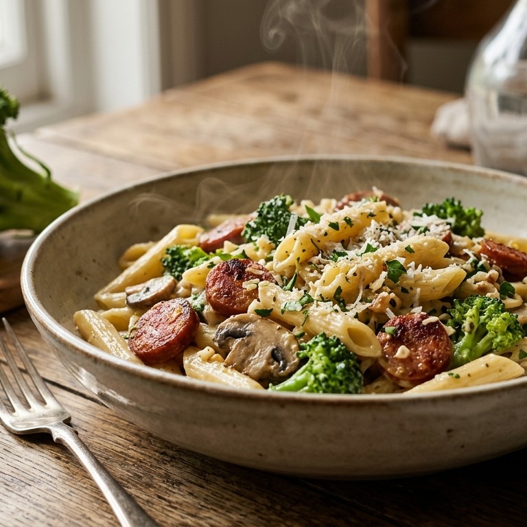 Pasta met veel knoflook