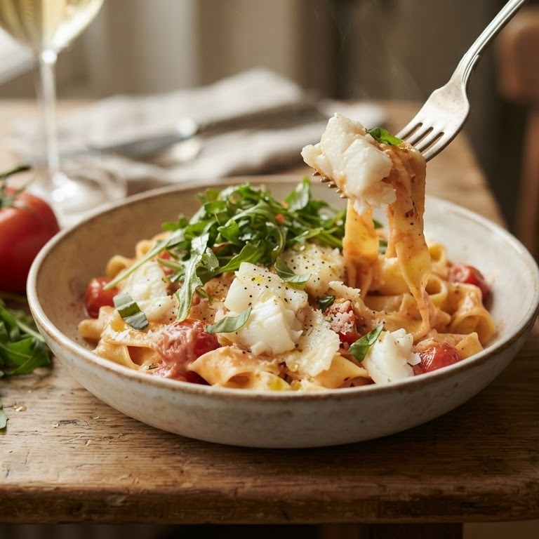 Pasta rucola-room-tomaat