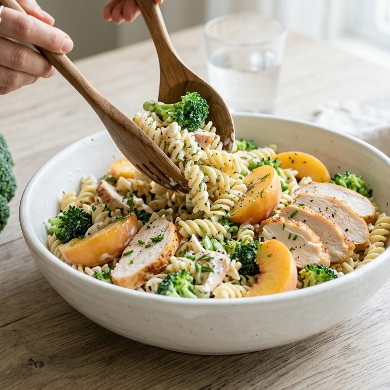Pastasalade gerookte kip