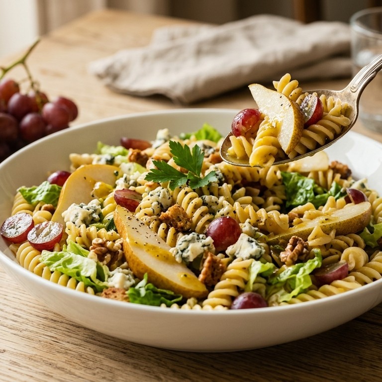 Pastasalade met peer