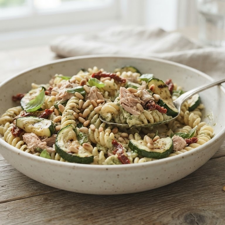 Pastasalade met tonijn en courgette
