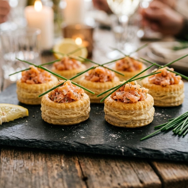 Pasteitje met zalmtartaar