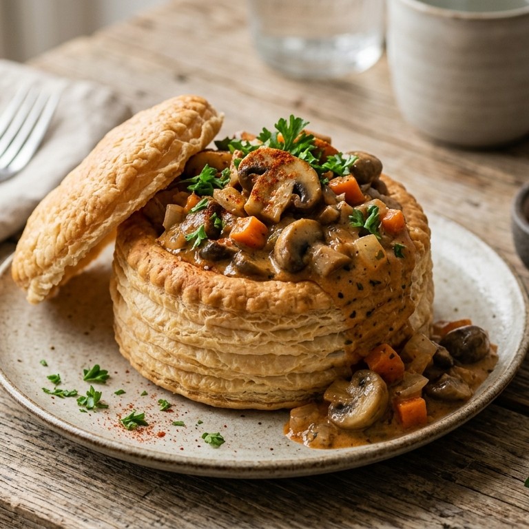 Pasteitjes met hongaarse champignons