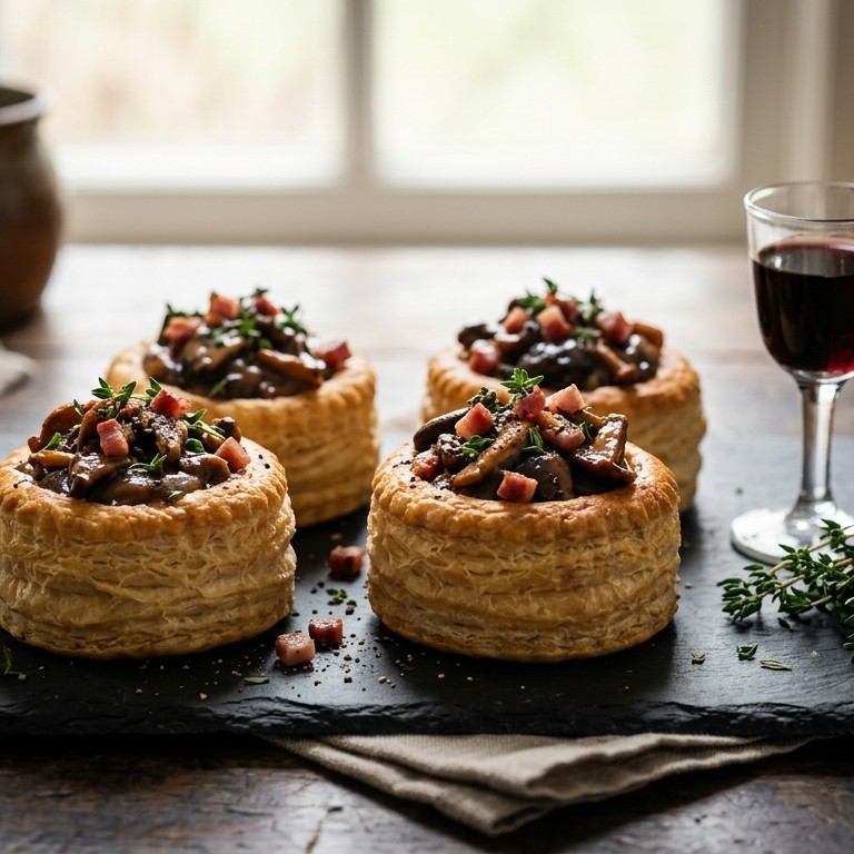Pasteitjes met paddestoelenragoût