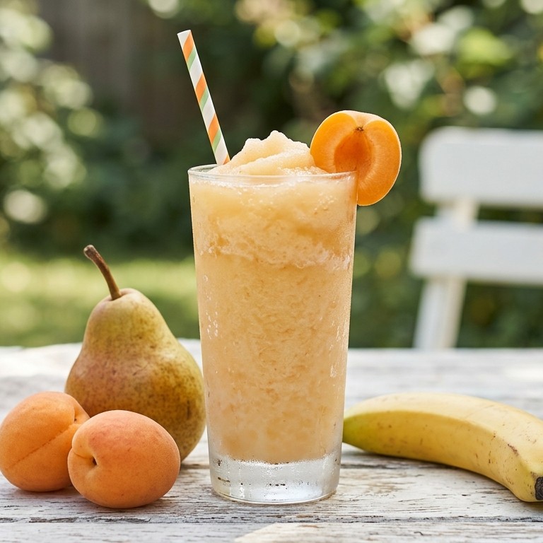 Peer-abrikoos-banaanslushy