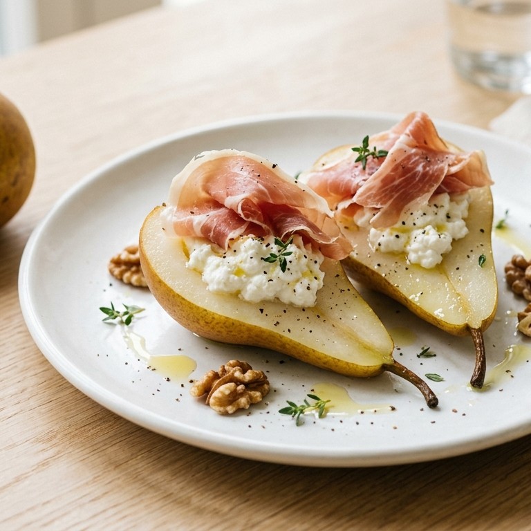 Peer met hüttenkäse