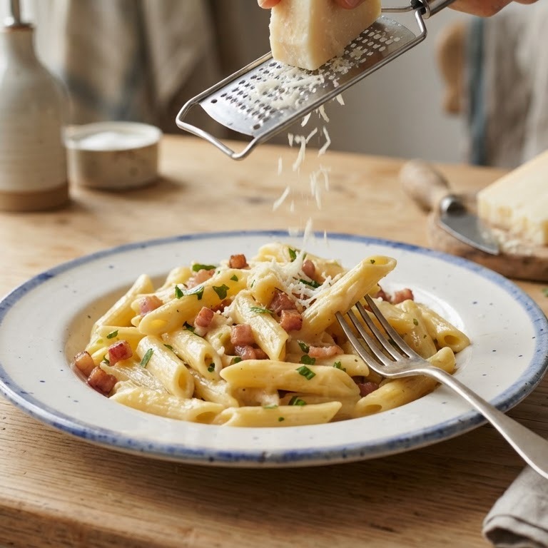 Penne carbonara