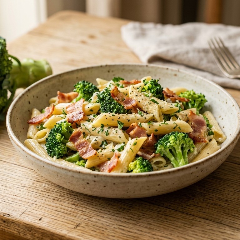 Penne met boursin