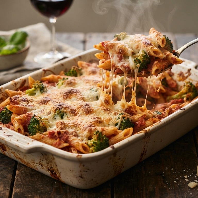 Penne met broccoli uit de oven