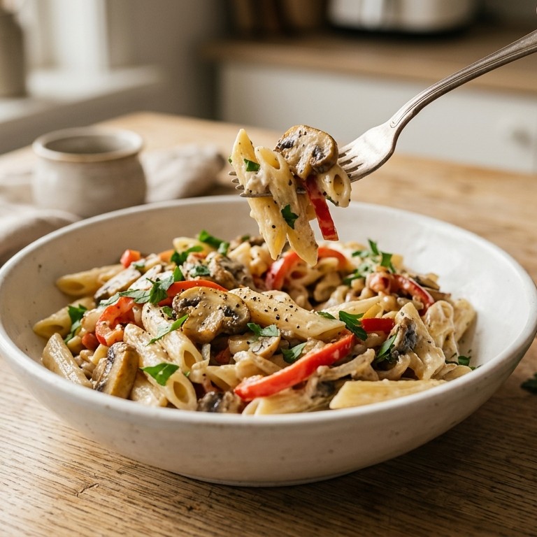 Penne met champignons