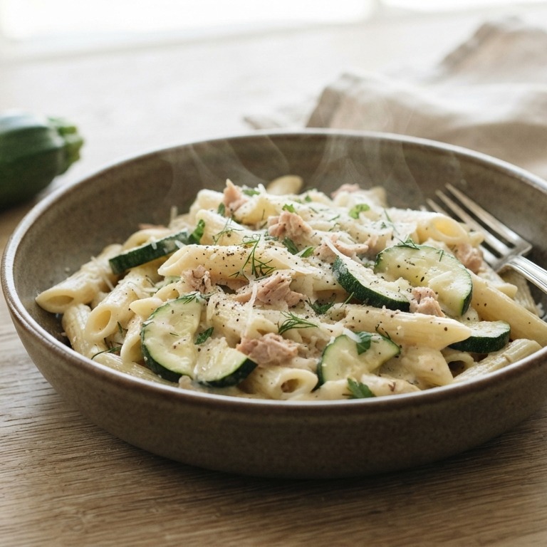Penne met courgette