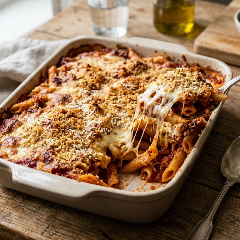 Penne met kaas en tomaten