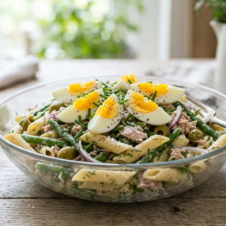 Pennesalade met tonijn