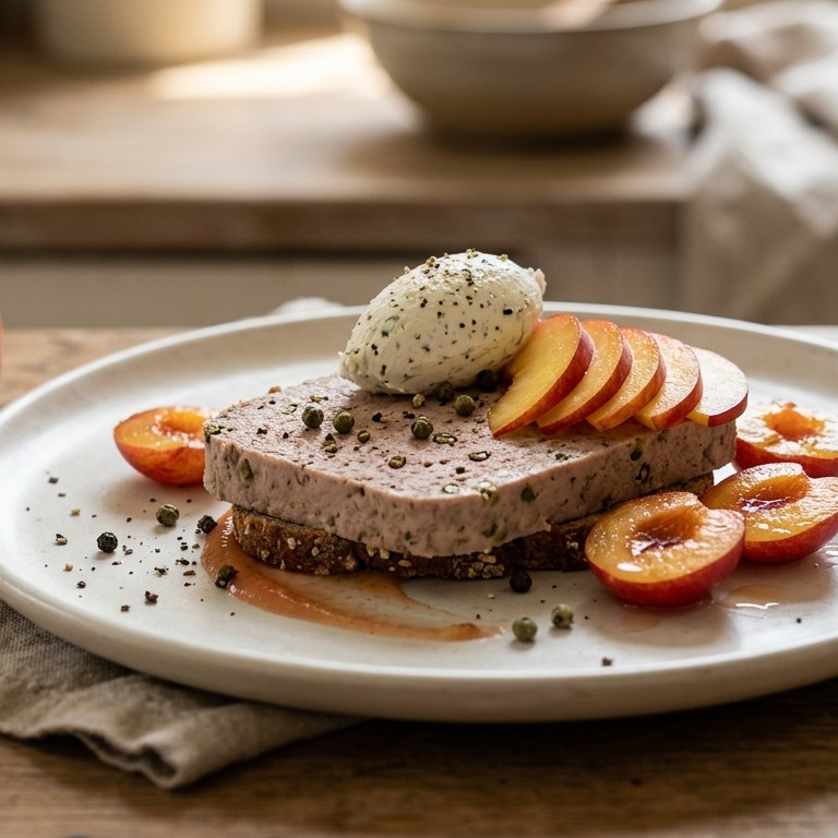 Peperroompaté met nectarine