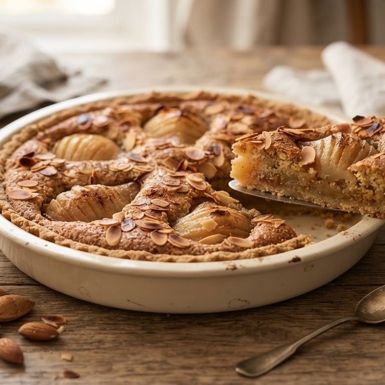 Peren-amandeltaart