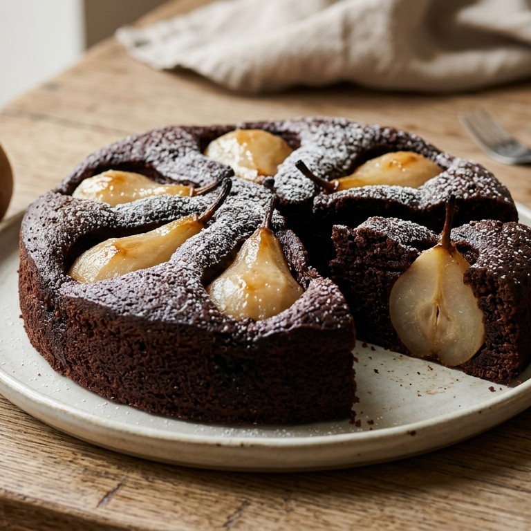 Peren chocolade cake