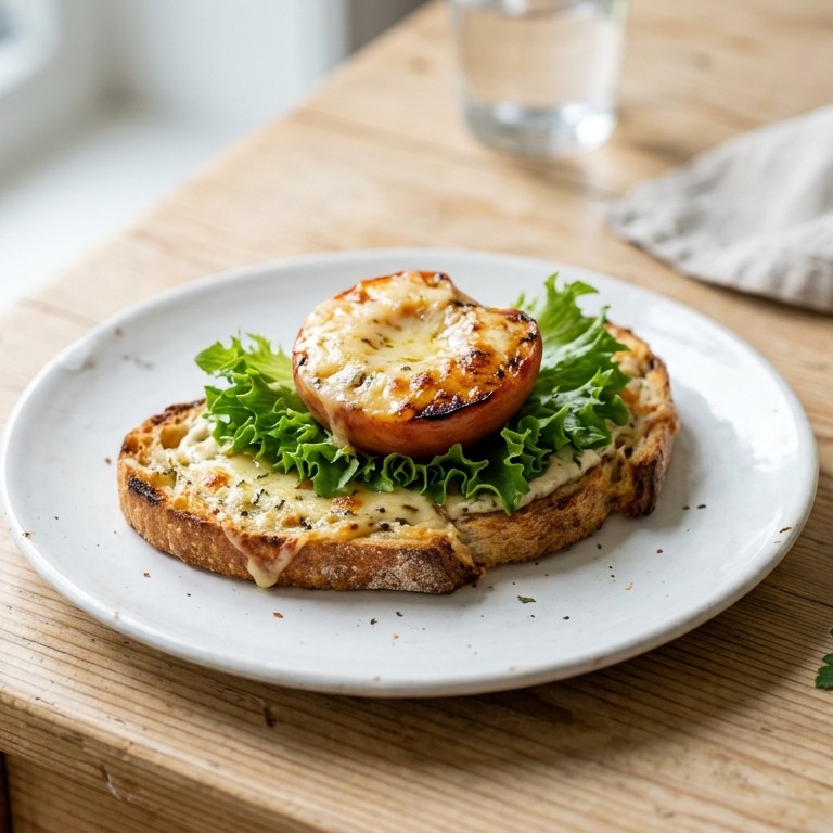 Perziktoast met kaas