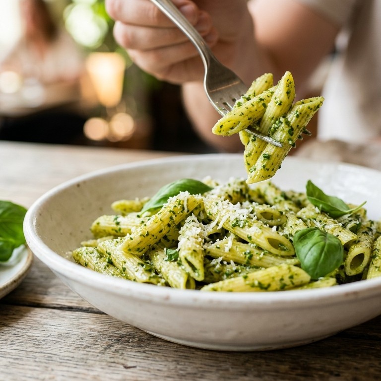 Pestosaus met penne
