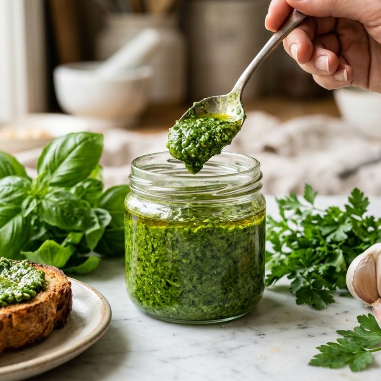 Peterselie-kervelpesto
