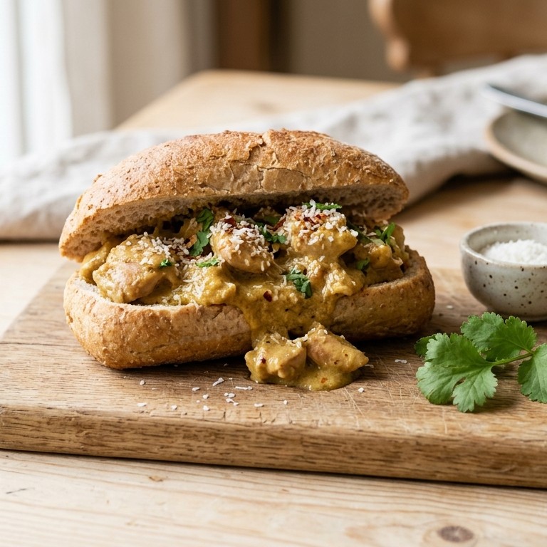 Petit pain met kip-korma