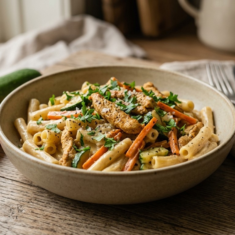 Pijpmacaroni met kalkoen