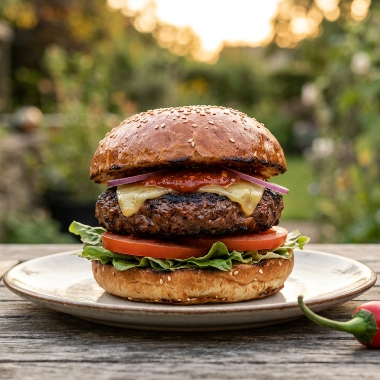 Pikante BBQ burger