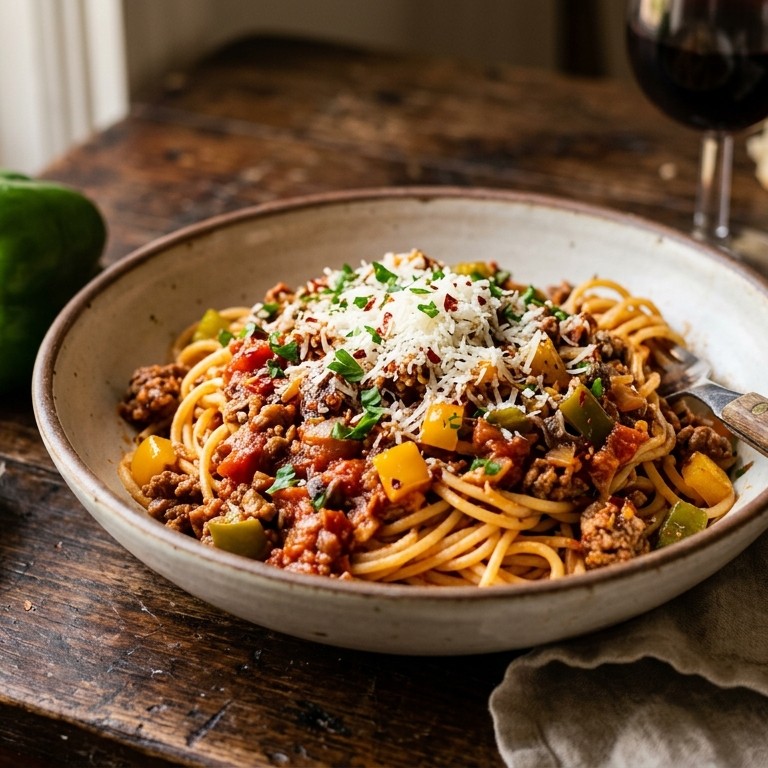 Pikante spaghetti