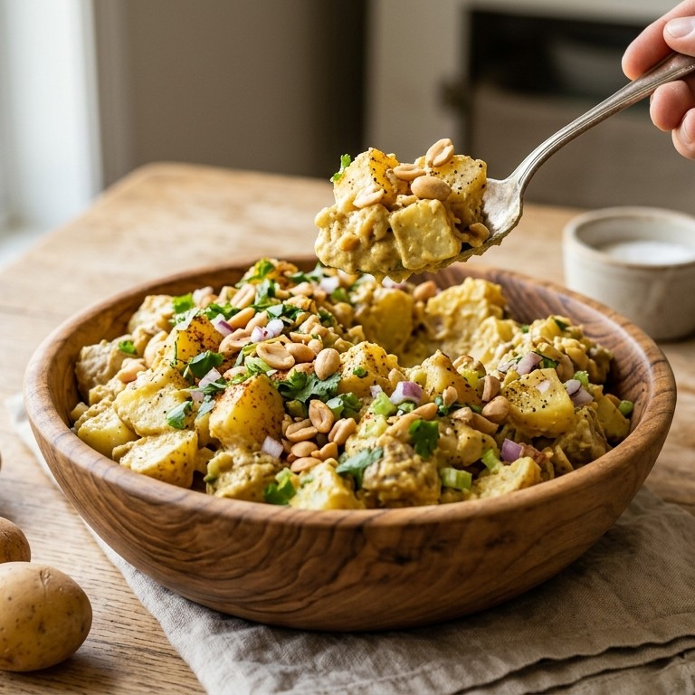 Pinda-aardappelsalade