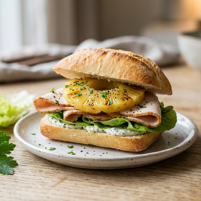 Pistoletje kipfilet met ananas