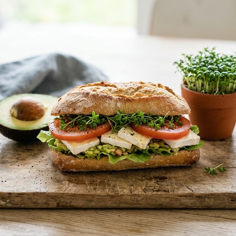 Pistoletje met brie en tomaat