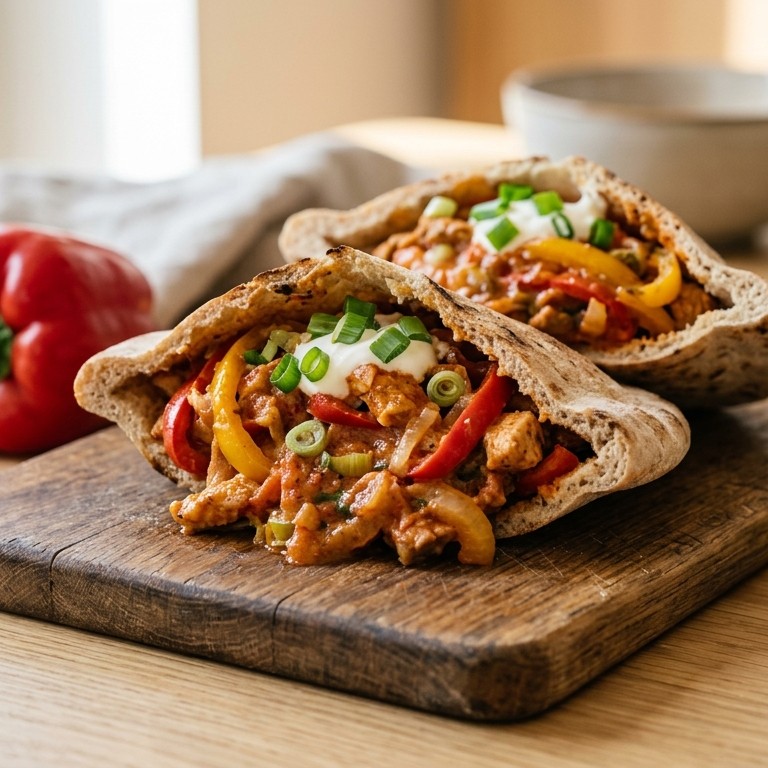 Pittabroodjes met paprikaraguot