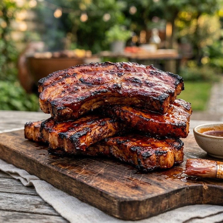 Pittig-zoete speklapjes van de BBQ