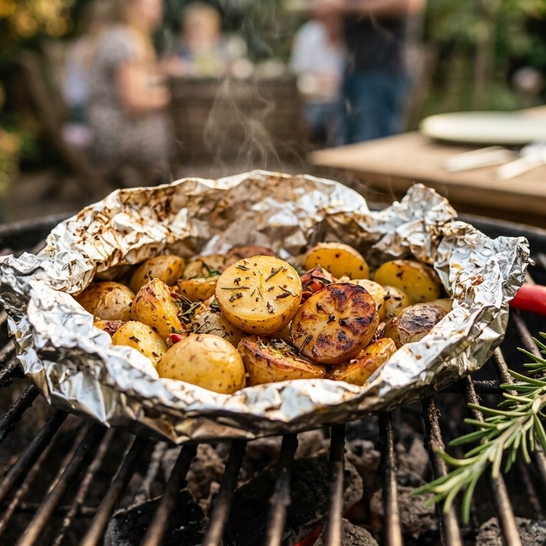 Pittige aardappelpakketjes voor op BBQ