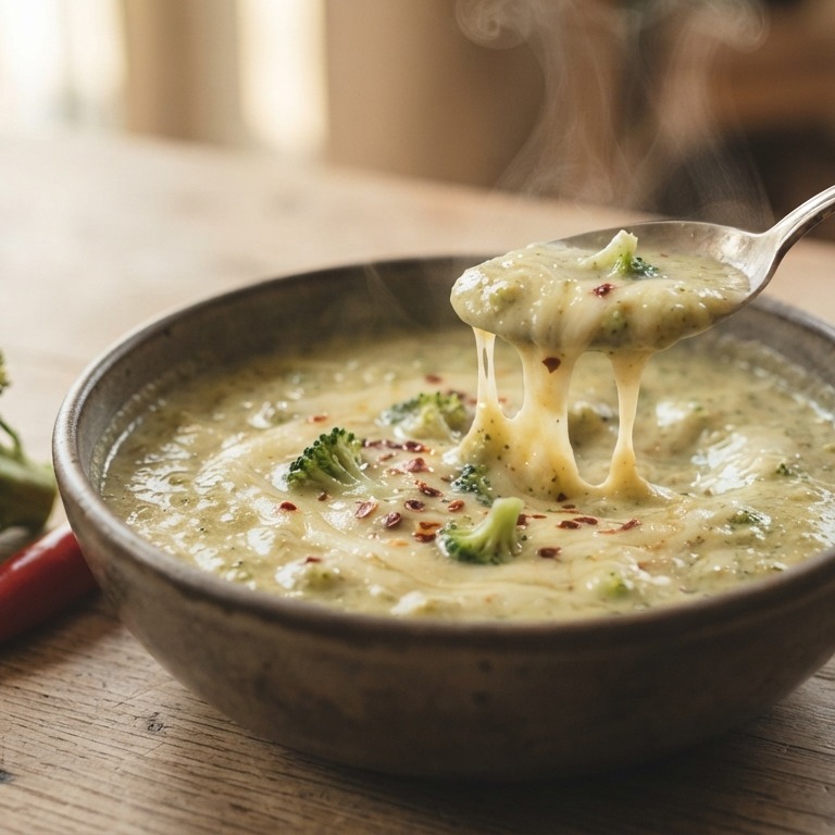Pittige broccoli-kaassoep