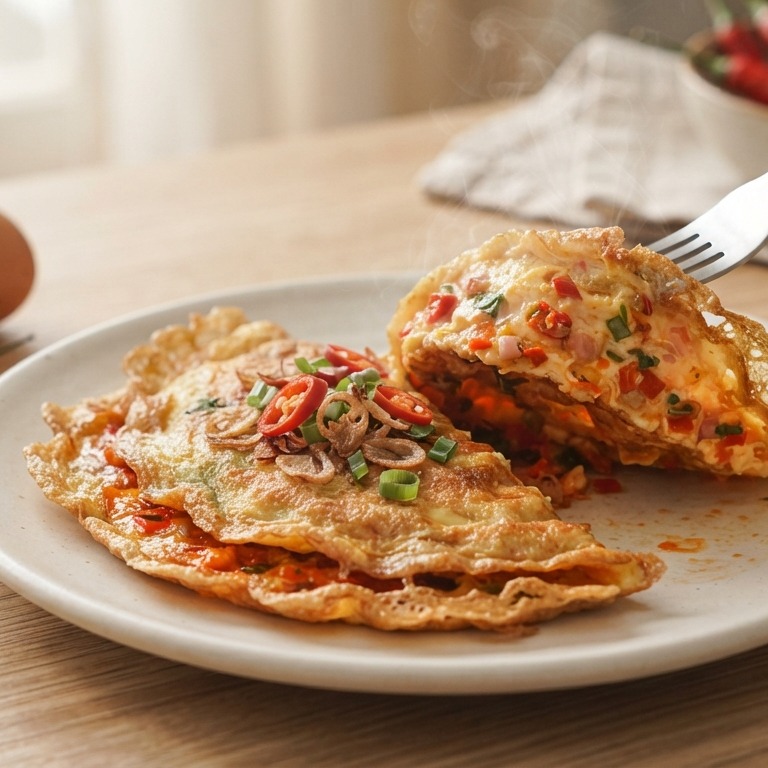 Pittige eieren omelet