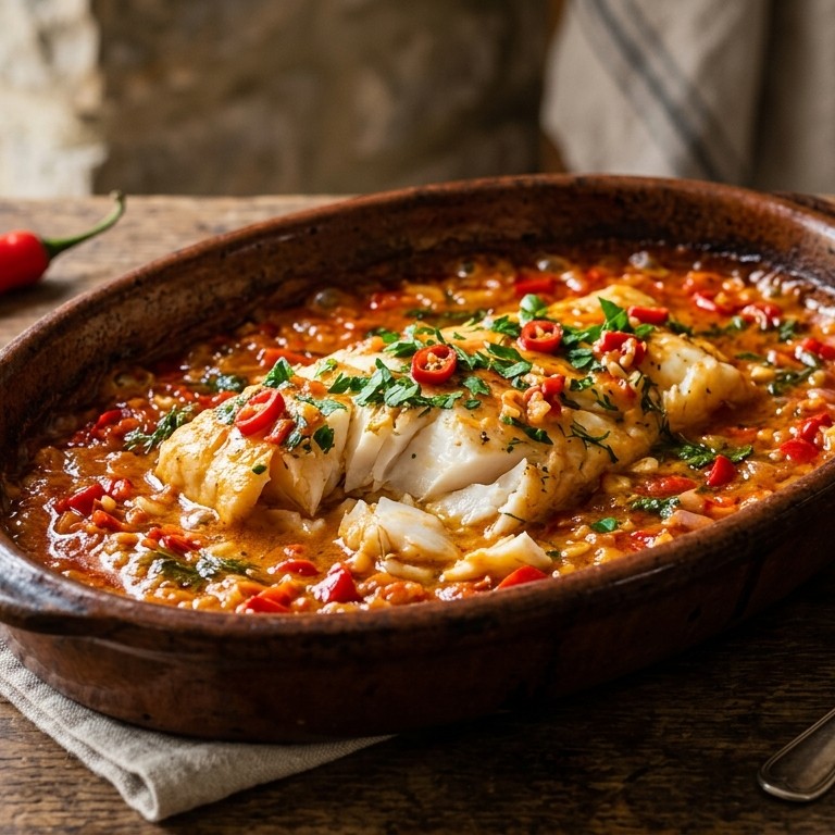 Pittige kabeljauwfilet