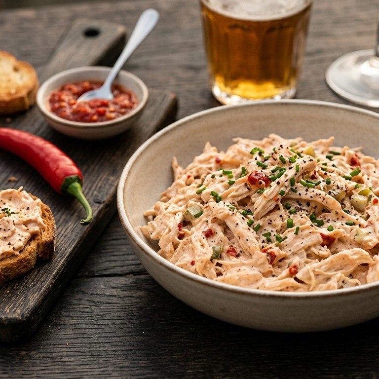 Pittige Kip borrelsalade